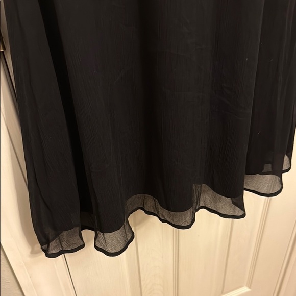 J. Crew Black 100% Silk V-Neck Midi Sundress - Picture 4 of 11